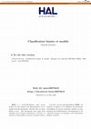 Research paper thumbnail of Classification binaire et modèle