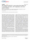 Research paper thumbnail of IAP antagonist GDC-0917 is more potent than Debio1143 in promoting cell death, c-IAP1 degradation and tumor growth inhibition