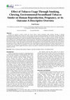 Research paper thumbnail of Effect of Tobacco Usage Through Smoking, Chewing, Environmental/Secondhand Tobacco Smoke on Human Reproduction, Pregnancy, or its Outcome-A Descriptive Overview