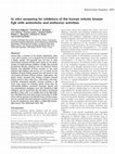 Research paper thumbnail of In vitro screening for inhibitors of the human mitotic kinesin Eg5 with antimitotic and antitumor activities