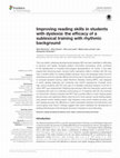 Research paper thumbnail of Improving reading skills in students with dyslexia: the efficacy of a sublexical training with rhythmic background