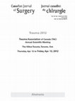 Research paper thumbnail of Trauma Association of Canada Annual Scientific Meeting abstractsErythroopoietin resuscitated with normal saline, Ringer’s lactate and 7.5% hypertonic saline reduces small intestine injury in a hemorrhagic shock and resuscitation rat model.Analgesia in the management of pediatric trauma in the res...