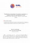 Research paper thumbnail of Classification automatique de questions spontanées vs. préparées dans des transcriptions de l'oral