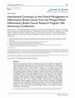 Research paper thumbnail of International Consensus on the Clinical Management of Inflammatory Breast Cancer from the Morgan Welch Inflammatory Breast Cancer Research Program 10th Anniversary Conference