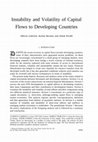 Research paper thumbnail of Instability and Volatility of Capital Flows to Developing Countries