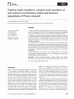 Research paper thumbnail of Patterns made of patterns: variation and covariation of leaf nutrient concentrations within and between populations of Prunus mahaleb