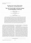 Research paper thumbnail of The role of moral utility in decision making: An interdisciplinary framework