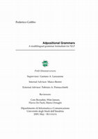 Research paper thumbnail of Adpositional Grammars. A Multilingual Grammar Formalism for NLP.