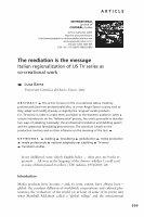 Research paper thumbnail of The Mediation is the Message: Italian Regionalization of US TV Series As Co-Creational Work