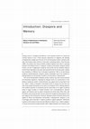 Research paper thumbnail of Diaspora and Memory: Figures of Displacement in Contemporary Literature, Arts and Politics 2006)