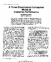 Research paper thumbnail of A Three Dimensional Conceptual Model of Corporate Social Performance