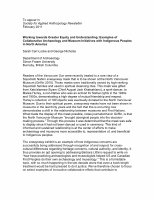 Research paper thumbnail of Working towards Greater Equity and Understanding: Examples of Collaborative Archaeology and Museum Initiatives with Indigenous Peoples in North America (Carr-Locke and Nicholas)