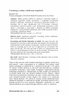 Research paper thumbnail of E-learning a online vzdelávanie