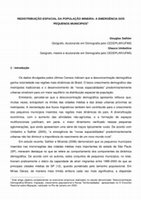 Research paper thumbnail of REDISTRIBUIÇÃO ESPACIAL DA POPULAÇÃO MINEIRA: A EMERGÊNCIA DOS PEQUENOS MUNICIPIOS1