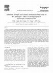 Research paper thumbnail of Adhesion strength and contact resistance of flip chip on flex packages--effect of curing degree of anisotropic conductive film