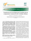 Research paper thumbnail of Transferencia de tecnología para la producción de componentes constructivos de viviendas chilenas