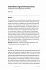 Research paper thumbnail of Global flows of government practices Development technologies and their effects