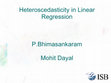 Research paper thumbnail of Heteroscedasticity in Linear Regression