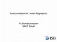 Research paper thumbnail of Autocorrelation in Linear Regression