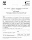 Research paper thumbnail of From External to Internal Measurement  Form Theory Approach to Evolution BioSystems 57 (2000) 49–62