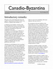 Research paper thumbnail of Canadio-Byzantina no.24 (January 2013)