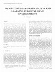 Research paper thumbnail of Productive Play (Journal Article)