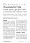 Research paper thumbnail of (2010) Surface characterisation techniques in the study and conservation of art and archaeological artefacts: a review (Giumlia-Mair, Albertson, Boschian, Giachi, Lacomussi, Pallecchi, Rossi, Shugar, and Stock)