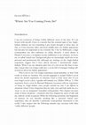 Research paper thumbnail of Where Are You Coming From? (PDF)