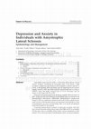 Research paper thumbnail of Depression and Anxiety in Individuals with Amyotrophic Lateral Sclerosis: Epidemiology and Management