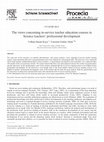 Research paper thumbnail of The Views Concerning Inservice Teacher Education Courses In Science Teachers’ Professional Development