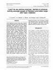 Research paper thumbnail of “I can’t do any serious exercise”: Barriers to physical activity amongst people of Pakistani and Indian origin with type 2 diabetes.