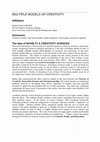 Research paper thumbnail of MULTIPLE MODELS OF CREATIVITY invited anchor article for Springer Encyclopedia on Creativity, Innovation, Entrepreneurship