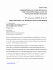 Research paper thumbnail of Living consciousness: The forgotten brilliance of professor Henry Bergson; A commentary and book review of “Living consciousness: The metaphysical vision of Henri Bergson."