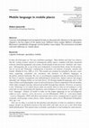 Research paper thumbnail of Commentary: Mobile language in mobile places