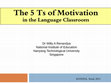 Research paper thumbnail of The 5 Ts of Motivation