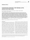 Research paper thumbnail of Y-chromosome diversity in the Kalmyks at the ethnical and tribal levels