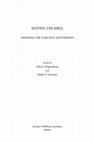 Research paper thumbnail of Editing the Bible: Assessing the Task Past and Present,  John S. Kloppenborg and Judith H. Newman