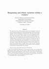 Research paper thumbnail of Bargaining and ethnic variation within a country *