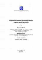 Research paper thumbnail of Technology and Non-Technology Shocks In a Two-Sector Economy