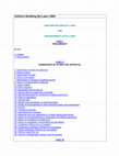 Research paper thumbnail of Uniform Building By-Laws 1984 UNIFORM BUILDING BY-LAWS 1984 ARRANGEMENT OF BY-LAWS PART I PRELIMINARY By-law 1. Citation 2. Interpretation PART II SUBMISSION OF PLANS FOR APPROVAL