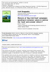 Research paper thumbnail of Rhetoric of 'Buy Irish Food' campaigns: speaking to consumer values to valorise the 'local' and exclude 'others'?