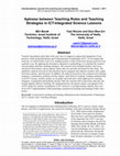 Research paper thumbnail of Aptness between teaching roles and teaching strategies while integrating ICT in science education