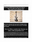 Research paper thumbnail of The World’s Smallest Electric Guitar Goes Platinum Meet The Indian That Takes out Mitra : Silver Tribe Blog