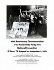 Research paper thumbnail of 40th Anniversary Commemoration of La Raza Unida Party 1972 National Convention