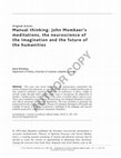 Research paper thumbnail of Manual Thinking: John Mombaer's meditations, the neuroscience of the imagination, and the future of the humanities