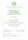 Research paper thumbnail of Chartered Psychologist