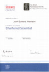 Research paper thumbnail of Chartered Scientist certificate