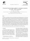 Research paper thumbnail of Fractional factorial design applied to investigate properties of Ti/IrO 2 –Nb 2 O 5 electrodes