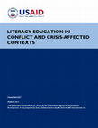 Research paper thumbnail of (2014). Literacy education in conflict and crisis-affected contexts. Research report. Washington, DC: USAID. (with L. Bartlett)