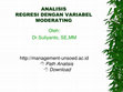 Research paper thumbnail of STATISTIK Analisis-Regresi-dengan-Variabel-Moderating-dan-Intervening